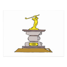 Golf Trophy Postcard