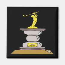 Golf Trophy Refrigerator Magnet