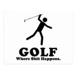 Golf - Where Shit Happens Post Cards