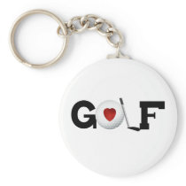 Golf with Golf Ball Key Chain