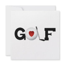 Golf With Golf Ball Tshirts and Gifts Custom Invitations