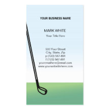 Golfer Business Card