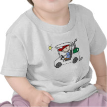 Golfer in Golf Cart Tee Shirt
