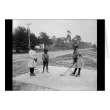 Golferinos African American Children Golf c1905 Greeting Cards