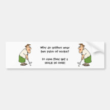 Golfers Bumper Sticker Humourous Golfer