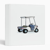 Golfers cart 3 ring binder