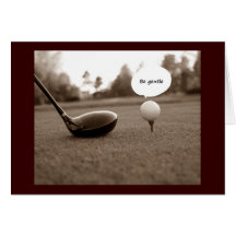 GOLFER'S HUMOROUS BIRTHDAY WISHES CARD