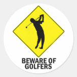 Golfers Round Sticker