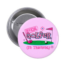 Golfeur de fille dans la formation badge