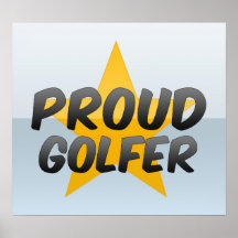 Golfeur fier posters