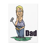 Golfing Dad Design 3 Post Cards