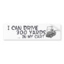 Golfing Drive Bumper Sticker