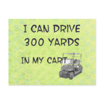 Golfing Drive Post Cards