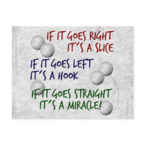 Golfing  Miracle Postcards