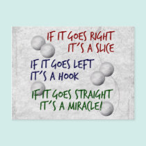 Golfing  Miracle postcards