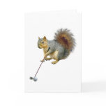 Golfing Squirrel Greeting Card