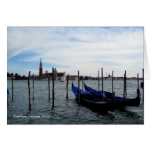 Gondalas in venice card