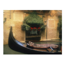 Gondola and Restaurant, Venice, Veneto, Italy Post Cards