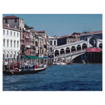 Gondola on the Grand Canal, Rialto Bridge, Venice, Custom Flyer