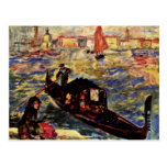 Gondola On The Grand Canal, Venice By Pierre-Augus Post Card