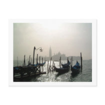 gondolas early morning postcards