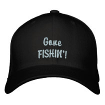 Gone Fishin' Anglers CAP Embroidered Baseball Cap