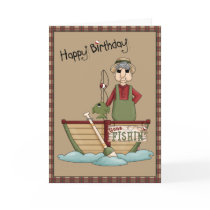 Gone Fishin Happy Birthday Greeting Greeting Cards