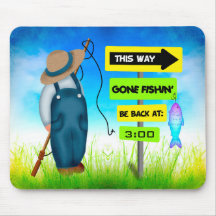 Gone Fishin' Mouse Pads