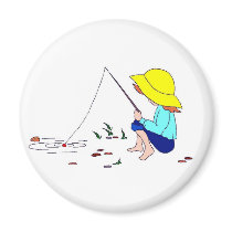 Gone Fishing Refrigerator Magnet