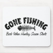 Gone Fishing Mouse Pads