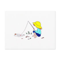 Gone Fishing Postcard