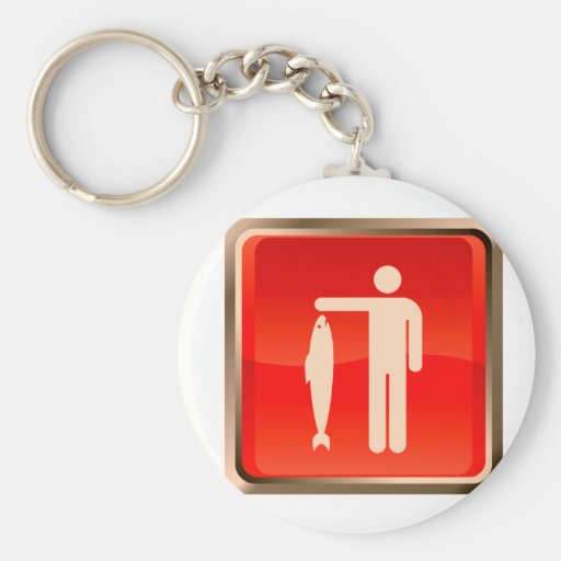 Gone Fishing Sign Key Chain
