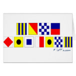 Gone Fishing using Nautical Flags Greeting Cards
