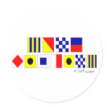 Gone Fishing using Nautical Flags Stickers
