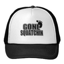 Gone Squatchin Black and Grey Logo Hat