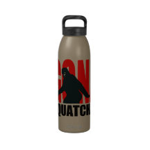 Gone Squatchin - Black and Red Drinking Bottle