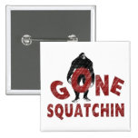 Gone Squatchin - Crayon Style Squatcher Pinback Buttons