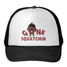 Gone Squatchin - Crayon Style Squatcher Trucker Hats