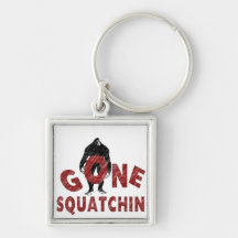 Gone Squatchin - Crayon Style Squatcher Key Chains