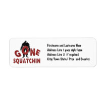 Gone Squatchin - Crayon Style Squatcher Return Address Labels