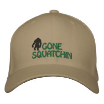 Gone Squatchin Embroidered Cap Embroidered Baseball Caps