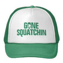 Gone Squatchin - Green / White Silhouette Hats