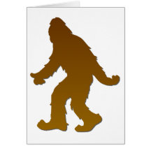 gone squatchin greeting card