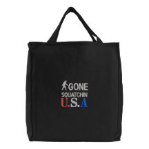 Gone Squatchin U.S.A Embroidered Bag
