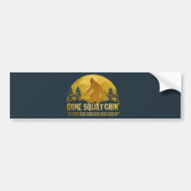 Gone Squatchin' (vintage sunset) Bumper Sticker