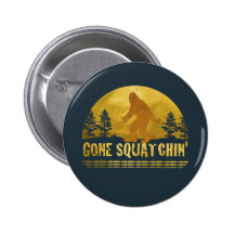Gone Squatchin' (vintage sunset) Pin