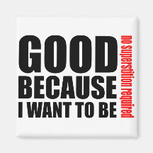 Good because I want to be, no superstiton required Refrigerator Magnet