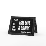 GOOD BUDDY Funny Groomsman Invitation Free Food Greeting Card
