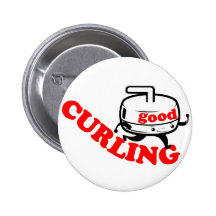 [ GOOD CURLING ] Retro "Stone Guy" Gifts by SKO Pin