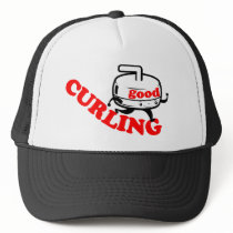 [ GOOD CURLING ] Retro "Stone Guy" Gifts by SKO Trucker Hat
